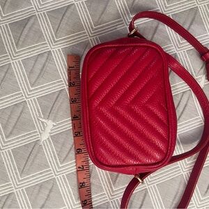 Max Mara INTREND made in Italy Red Leather Crossbody Bag